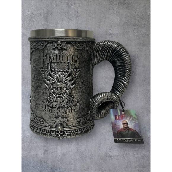 Krampus Dark Lord of Winter Stainless Steel Beer Stein Mug 17oz Christmas Demon - Picture 2 of 7